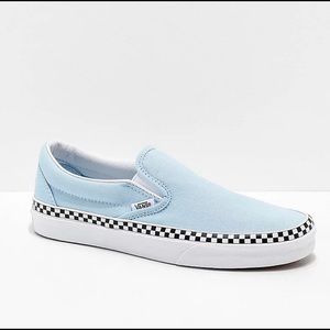 Vans slip-on Blue & Checkerboard shoes
